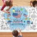 DIYASY Giant Coloring Poster, 4th of July Big Coloring Posters Jumbo Table Size Coloring Sheets Large Coloring Tablecloth Patriotic Poster for Kids Boys Girls Classroom 30 x 72 In @ $6.98