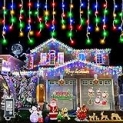 66ft 640 LED Christmas Lights Outdoor – 8 Modes Icicle Lights with 120 Drops, Waterproof Plug in Fairy String Lights with Timer Memory for Party, Holiday, Wedding, Christmas Decoration, Multicolor @ $24.00