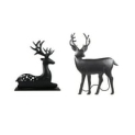 2-Set Holiday Time Black Finish Couple Deer Silhouette @ $15.00