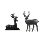 2-Set Holiday Time Black Finish Couple Deer Silhouette @ $15.00