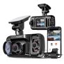 Rexing – R4 4 Channel Dash Cam W/ All Around 1080p Resolution, Wi-Fi, and GPS – Black