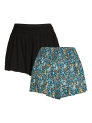 Terra & Sky Women’s Plus Size Smocked Waist Knit Shorts