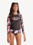 Justice Girls Long Sleeve Rashgaurd Swimsuit Set, Sizes 5-20