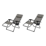 2-Pack Mainstays Outdoor Zero Gravity Chair Lounger (Grey) @ $64.00