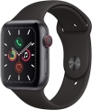 Apple Watch Series 5 (GPS + Cellular, 40MM) – Space Gray Aluminum Case with Black Sport Band (Renewed) @ $127.56