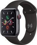 Apple Watch Series 5 (GPS + Cellular, 40MM) – Space Gray Aluminum Case with Black Sport Band (Renewed) @ $127.56