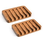 SUBEKYU Wooden Soap Dishes for Bathroom/Shower @ $8.99