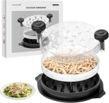 Cleangor Chicken Shredder Tool Twist, Visible Chicken Breast Shredder Tool Meat Shredder with Ergonomic Handle, Non-Slip Food Shredder Tool for Pork, Beef, Set of Chicken Breast Shredder