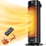 VAGKRI 24” Space Heater for Indoor Use, Fast Ceramic Heater with Remote and Thermostat, 3 Modes,…