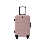 Protege 20 Inch Durable, Lightweight, Scratch-Resistant 100% ABS Construction Hard-Side Rolling Carry-on with 4-Wheels Spinner (Pearl Blush) @ $39.98