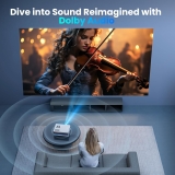 [Netflix Licensed & Dolby Audio] Projector with WiFi 6 and Bluetooth 4K Support, FUDONI 800ANSI…