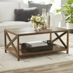 Mainstays Farmhouse X Design Rectangle Coffee Table (Rustic Weathered Oak) @ $65.00