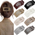 8 Pack Flat Hair Clips for Women – Glossy Neutral No-Slip Flat Claw Clips for Thick & Thin Hair, Large Strong Hold Square Rectangle Hair Accessories for Work & Stylish Fall Outfits @ $3.99