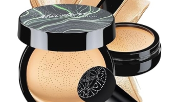 Mushroom Head Air Cushion CC Cream – BB Cream Face Makeup Foundation for Mature Skin Moisturizing Concealer Brighten Long-Lasting, Even Skin Tone for All Skin Types (Buff Beige) @ $5.59