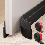 Hojoy 2 Pack Under Door Draft Stopper, Adjustable Door Sweep Anti-Collision Strong Adhesive Weather Stripping Tape Soundproof Draught Stoppers 2
