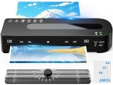 Laminator Machine, A4 Laminators Hot & Cold with 20 Laminating Sheets and Trimmer, 9 Inch Laminating Machine for Office, School, Business and Home @ $19.99