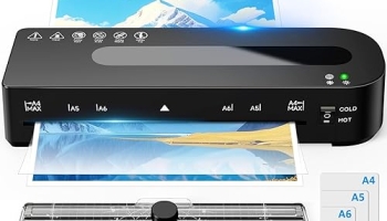 Laminator Machine, A4 Laminators Hot & Cold with 20 Laminating Sheets and Trimmer, 9 Inch Laminating Machine for Office, School, Business and Home @ $19.99