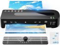 Laminator Machine, A4 Laminators Hot & Cold with 20 Laminating Sheets and Trimmer, 9 Inch Laminating Machine for Office, School, Business and Home @ $19.99