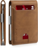 RUNBOX Slim Wallets for Men – Leather Money Clip Mens Wallet – RFID Blocking Front Pocket Bifold Wallet – Thin Credit Card Holder with Gift Box @ $8.99