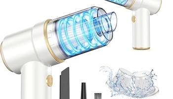 KMM Handheld Car Vacuum Cleaner, 9000PA Vacuum Cleaner & Air Duster, 120W High Power Vacuum Portable Cordless, Hand Held Vacuum Rechargeable with Multi-Nozzles & LED Light for Home, Car, Office @ $12.99