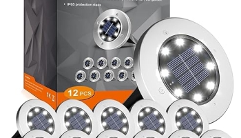 INCX 4.6 inch Solar Lights Outdoor Waterproof @ $16.19