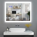Ruinnykai LED Bathroom Mirror w/Dimmable Light, 36 x 28 Inch @ $59.99