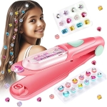 kidzkube Hair Gem Stamper Kit, Bling Hair Jewels for Girls Toys, Hair Styling Tool with Reusable Shining Diamonds, Birthday Gifts Toys for Girls Ages 3 4 5 6 8-12
