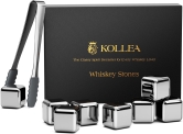 Kollea Whiskey Stones, 8 Packs Stainless Steel Whiskey Chilling Rocks, Reusable Ice Cube for…