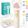 COSLUS Baby Nail File, Baby Nail Trimmer Electric, Baby Nail Clipper – Gentle, Quiet with 360° Light, Safe for Sleep Time Grinding, 16-in-1 Kit for Newborn, Infant & Toddler (C50, Lemon Yellow) @ $3.99