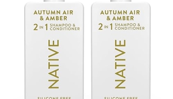 Native 2-in-1 Shampoo & Conditioner – Autumn Air & Amber – Naturally Derived Ingredients, Silicone-Free, Sulfate-Free, Paraben-Free, Strengthening Hair Care | Fall Seasonal Bundle 16.5 oz – 2 Pk @ $10.99