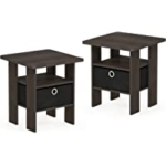 2 Furinno Andrey End Table Nightstand w/Bin Drawer @ $24.03