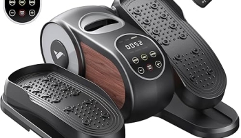 MERACH Under Desk Elliptical Machine, Leg Exerciser While Sitting for Seniors with 12-Speeds & Remote Control, Quiet Portable Electric Seated Pedal Exerciser Machine for Home Office @ $59.39