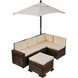 KidKraft Wooden Outdoor Sectional Ottoman & Umbrella Set @ $101.50