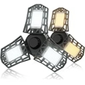 2-Pack Freelicht 3CCT LED Garage Light with 3 Deformable Panels