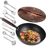 Leidawn 12.8-in Carbon Steel Wok 11Pcs @ $22.99