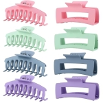 LuSeren Colorful Hair Claw Clips for Girls – 4.3 Inch Cute Matte Claw Clips in Pastel Green, Pink, Blue & Purple – Lightweight Strong Hold Hair Accessories for Teens & Women @ $4.98