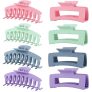 LuSeren Colorful Hair Claw Clips for Girls – 4.3 Inch Cute Matte Claw Clips in Pastel Green, Pink, Blue & Purple – Lightweight Strong Hold Hair Accessories for Teens & Women @ $4.98