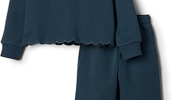 Amazon Essentials x Sofia Grainge Toddlers and Baby Girls’ French Terry Pant and Top Set @ $9.6