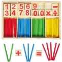 NERLMIAY Counting Sticks,Wooden Digital Rod
