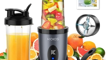 KOIOS Smoothie Blender, 900W Personal Blender for Shakes and Smoothies for Kitchen with 2 Portable Cups 22oz, Single Serve Smoothies Maker Mixer for Juices, Nutritious Recipe, Grey Blue @ $22.99