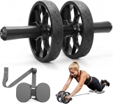 VINSGUIR Ab Roller Wheel for Beginners to Pros, Ab Roller with Adjustable & Detachable Resistance Band, Core Workout Equipment for Home Gym, Abdominal Wheel with Exercise Guide and Knee Pad, Men Women @ $9.99
