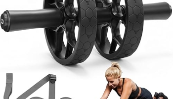 VINSGUIR Ab Roller Wheel for Beginners to Pros, Ab Roller with Adjustable & Detachable Resistance Band, Core Workout Equipment for Home Gym, Abdominal Wheel with Exercise Guide and Knee Pad, Men Women @ $9.99