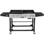 Royal Gourmet GD401 4-Burner Portable Flat Top Propane Gas Grill and Griddle Combo with Side Table @ $176.00