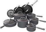 Ninja Cookware, Ninja NeverStick Premium, 16-Piece Pots and Pans Set, Non Stick Frying Pans,…