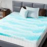 DUMOS Mattress Toppers Memory Foam Twin Size, 2 Inch Thick Bed Topper Pad Cooling Gel Infused Soft Comfy Padding Breathable for Sleeper Sofa Couch RV Camper, CertiPUR-US Certified, Blue @ $16.14