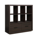 Better Homes & Gardens Steele 6 Cube Storage Bookcase Organizer with Drawers (Brown or Walnut) @ $119.00