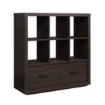 Better Homes & Gardens Steele 6 Cube Storage Bookcase Organizer with Drawers (Brown or Walnut) @ $119.00
