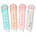BUBABOX 4 Pcs Cat Paw Eraser