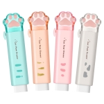BUBABOX 4 Pcs Cat Paw Eraser