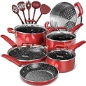 Michelangelo 15-Piece Nonstick Pots and Pans Set @ $77.99